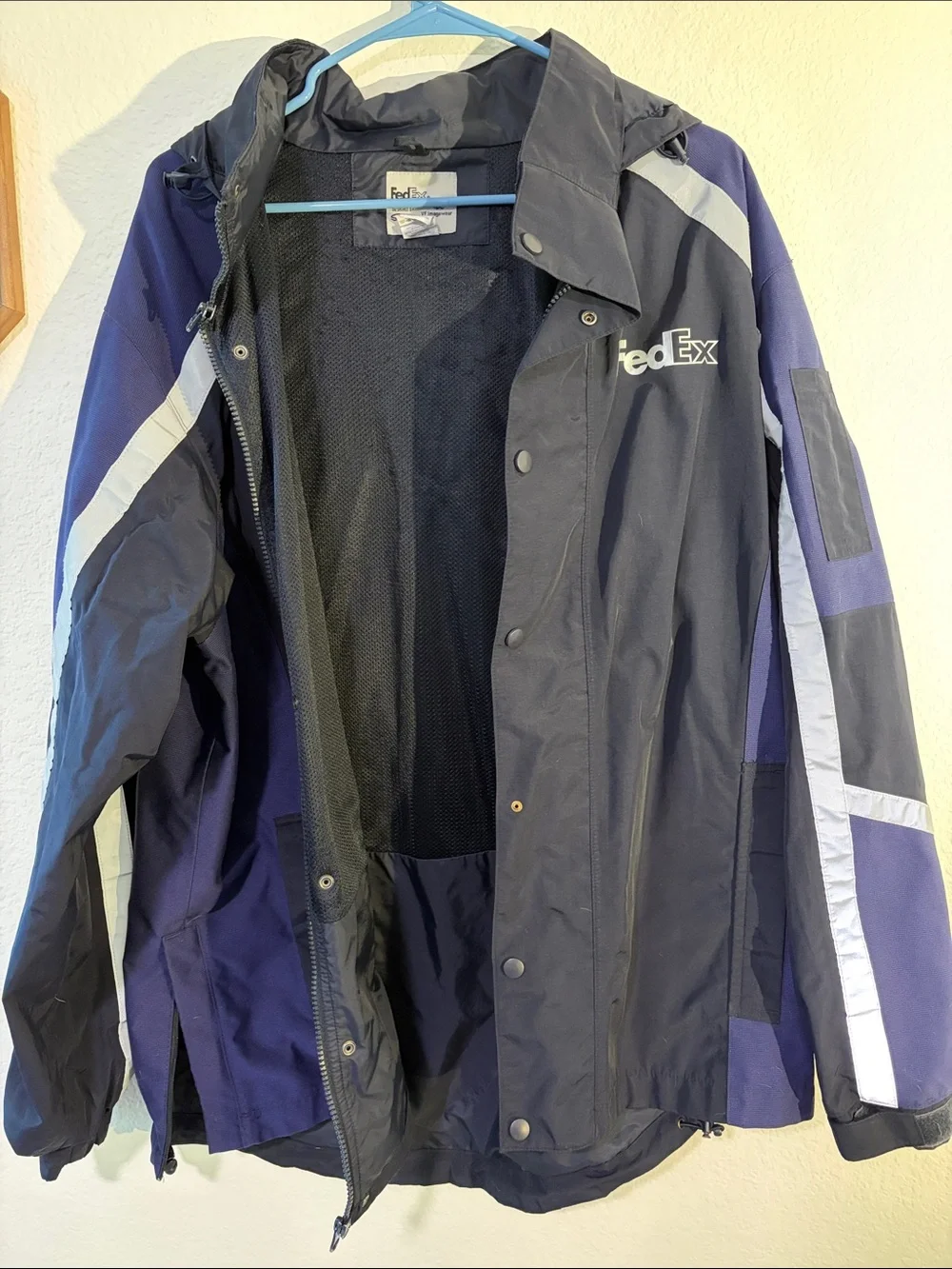 FedEx Black and Purple Weatherproof Jacket